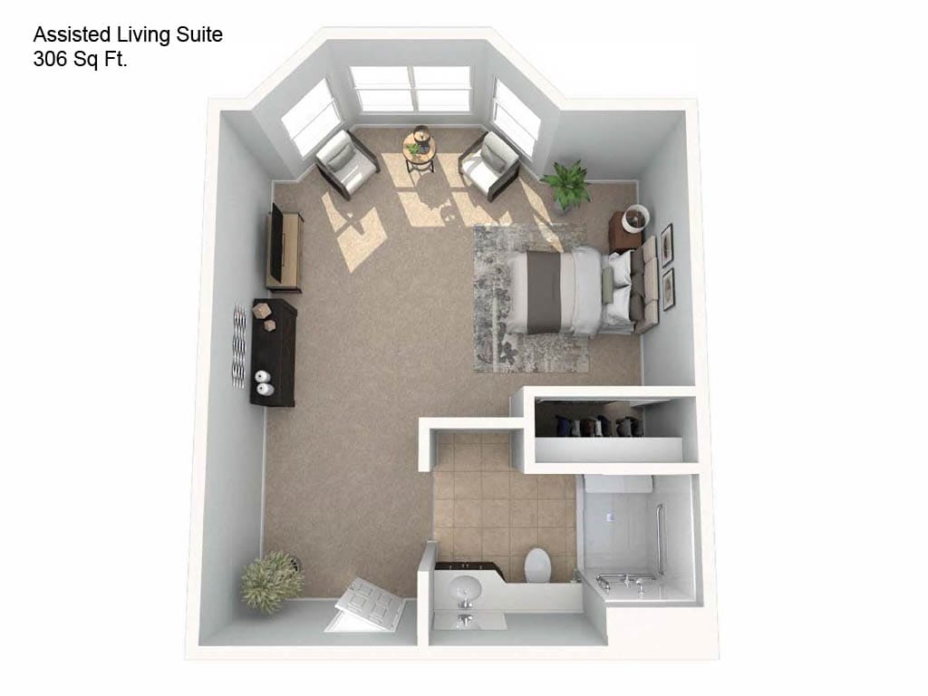 Brooking Park Assisted Living Suite Floor Plans