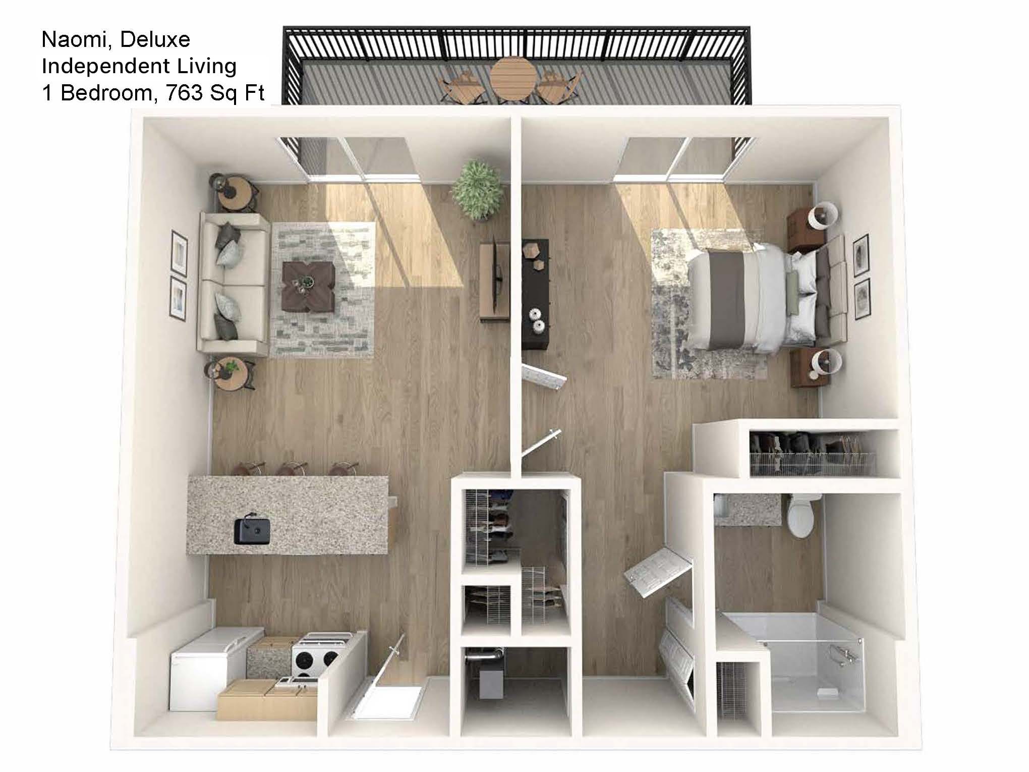 Sarah Community Deluxe Independent Living Floor Plan