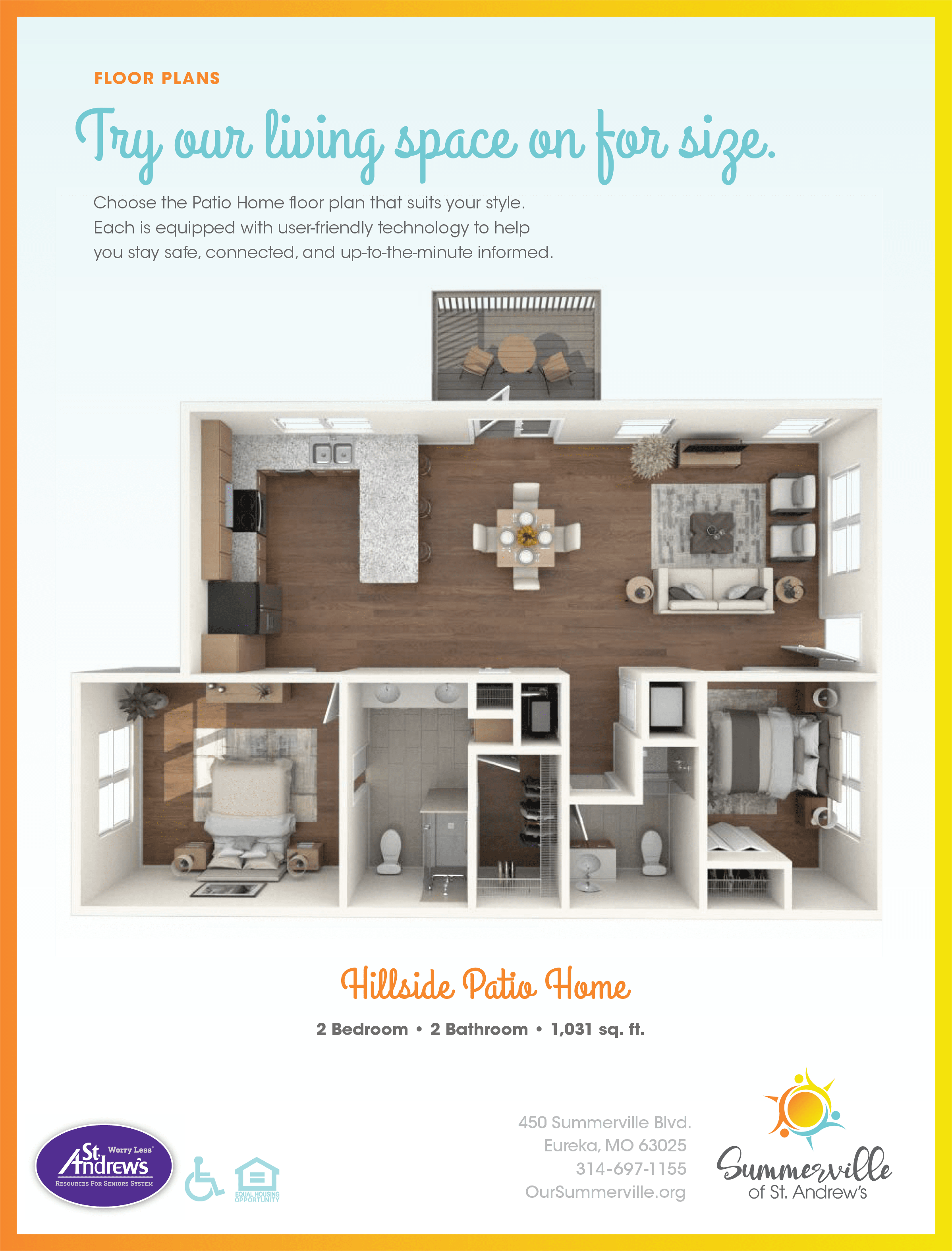 Summerville Hillside Patio Home Floor Plan